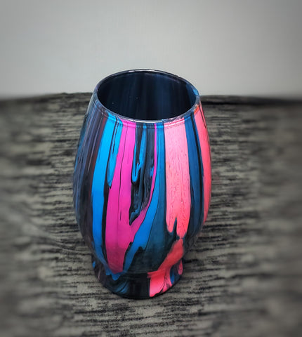 Hand Painted Acrylic Pour Vase